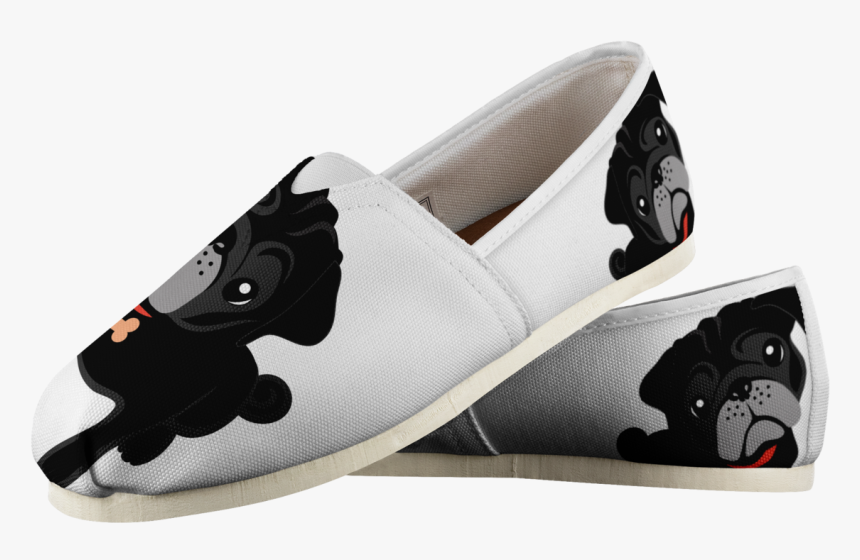 Black Pug Casual Shoes - Slip-on Shoe, HD Png Download, Free Download