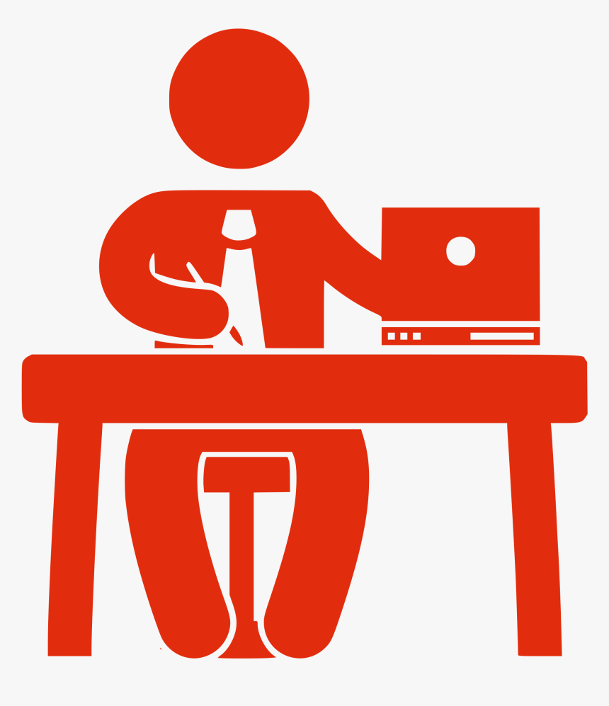 People Sitting At Table Silhouette Png - Small Office Home Office Icon, Transparent Png, Free Download