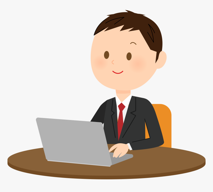 Man Working On Computer Clipart - User Computer, HD Png Download, Free Download