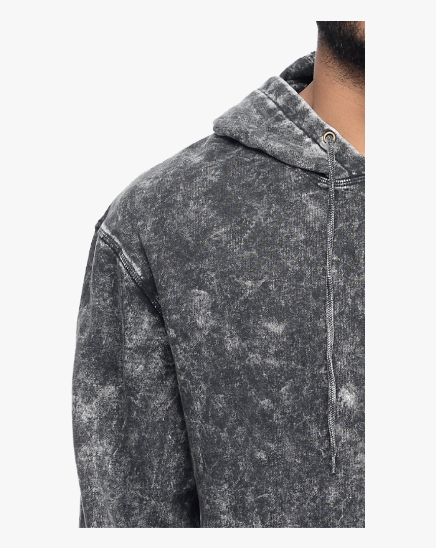 Zegaapparel Charcoal Acid Washed Stylish Pullover Hoodie - Hood, HD Png Download, Free Download