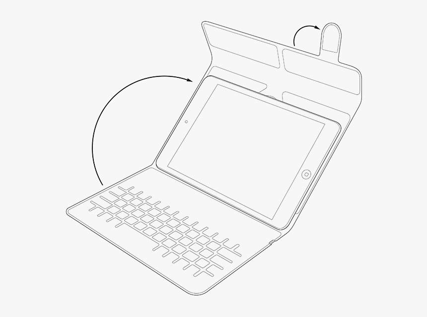 Universal Tablet Stand Product Drawing - Netbook, HD Png Download, Free Download