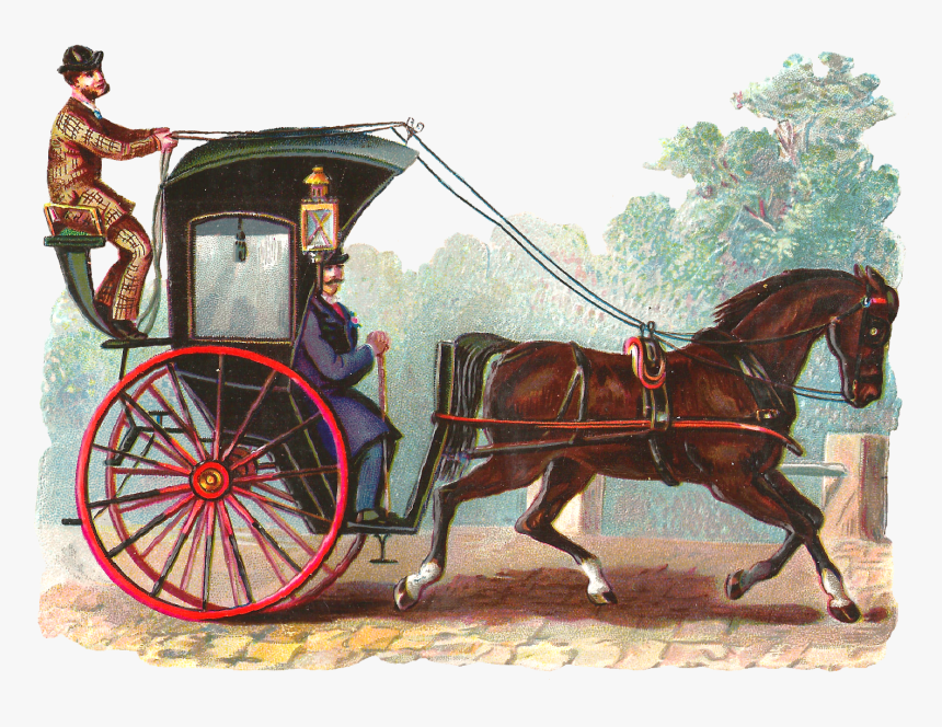 Horse Image Vintage Buggy Graphic - Horse And Buggy Clipart, HD Png Download, Free Download