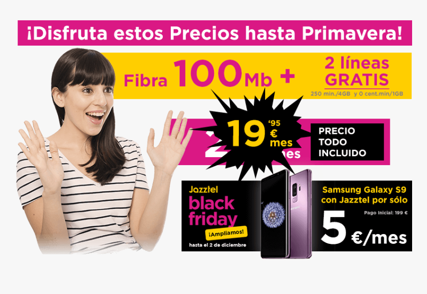 Oferta Especial Jazztel Fibra Más Móvil - Store First, HD Png Download, Free Download