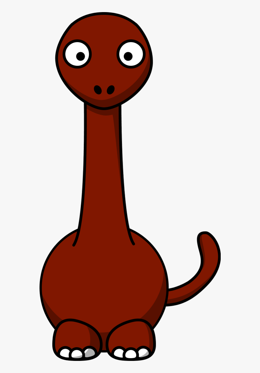 Animated Dinosaur With Long Neck, HD Png Download, Free Download