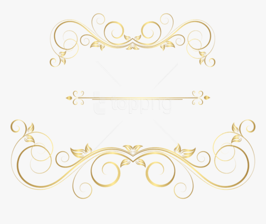 Free Png Download Gold Ornaments Decorative Clipart - Gold Decorative Ornaments Png, Transparent Png, Free Download