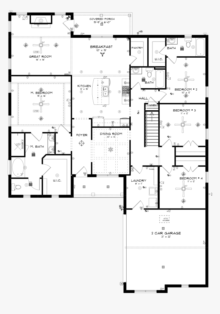 Chatsworths Ii Main Floor By Stone Martin Builders - Floor Plan, HD Png Download, Free Download