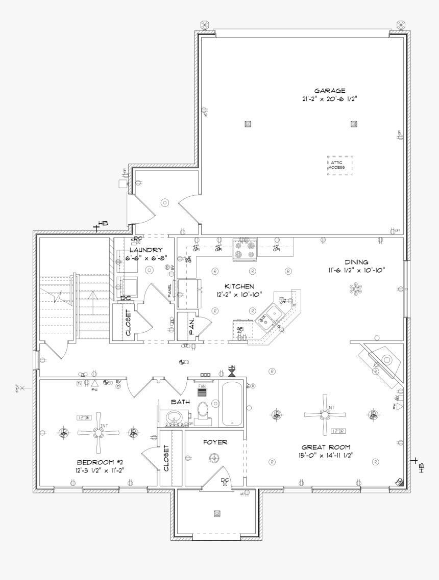 Hillcrest Main Floor By Stone Martin Builders - Floor Plan, HD Png Download, Free Download