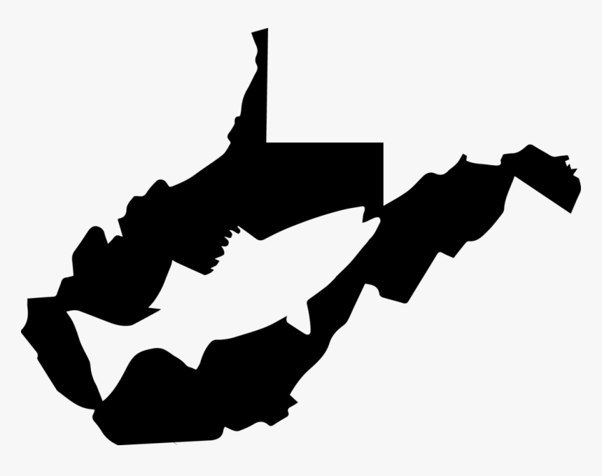 State Silhouette Striper Stickers Smith Mountain Lake - West Virginia State Sticker, HD Png Download, Free Download