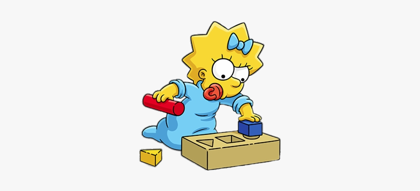 Maggie Simpson Playing Game - Cute Maggie Simpson, HD Png Download, Free Download