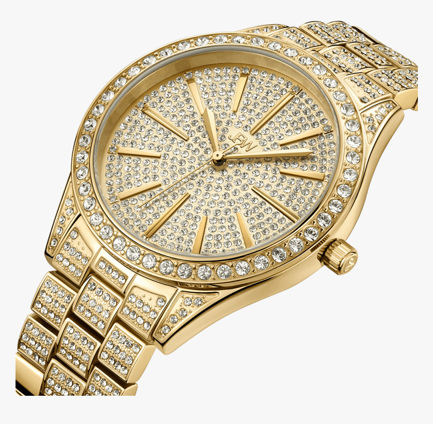 Jbw Cristal J6346a Gold Diamond Watch Angle - Diamond Watch, HD Png Download, Free Download