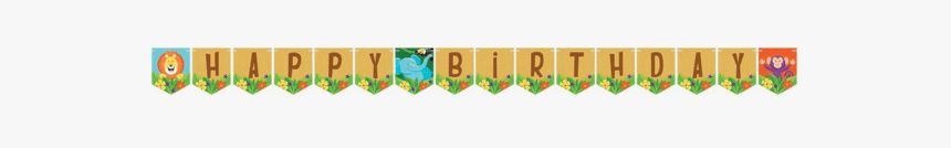 Jungle Safari Birthday Party Shaped Ribbon Banner - Birthday, HD Png Download, Free Download