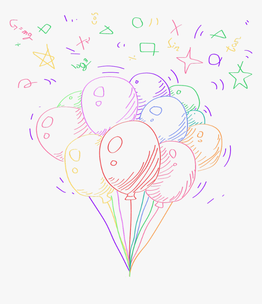 #balloon #balloons #birthday #starlight #funny #happy - Drawing, HD Png Download, Free Download