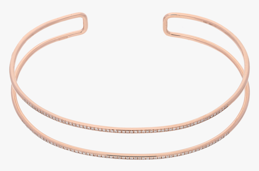 Winsor Bishop Trapeze 14ct Rose Gold Diamond Double - Chain, HD Png Download, Free Download