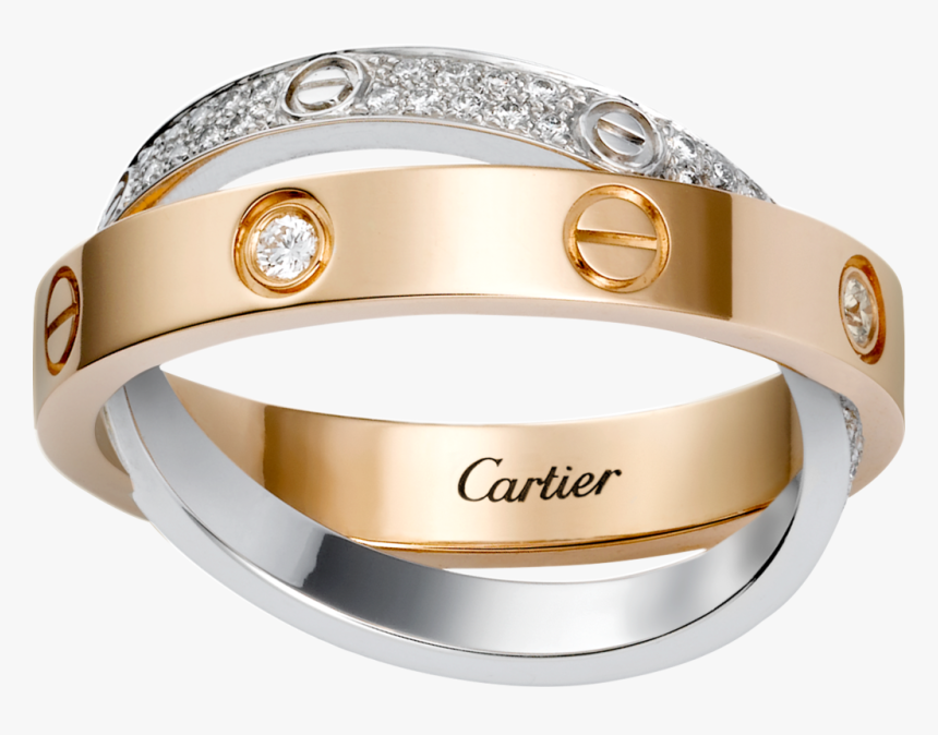 Transparent Gold Diamond Png - Cartier Rings With Diamonds, Png Download, Free Download