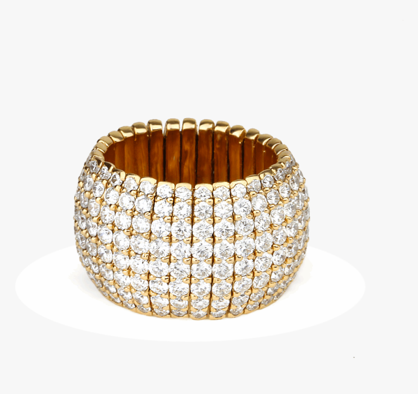 18k Rose Gold Diamond Ring - Bangle, HD Png Download, Free Download