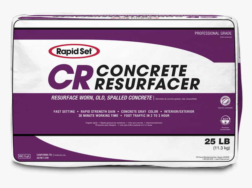 Rapid Set Cr Concrete Resurfacer, HD Png Download, Free Download