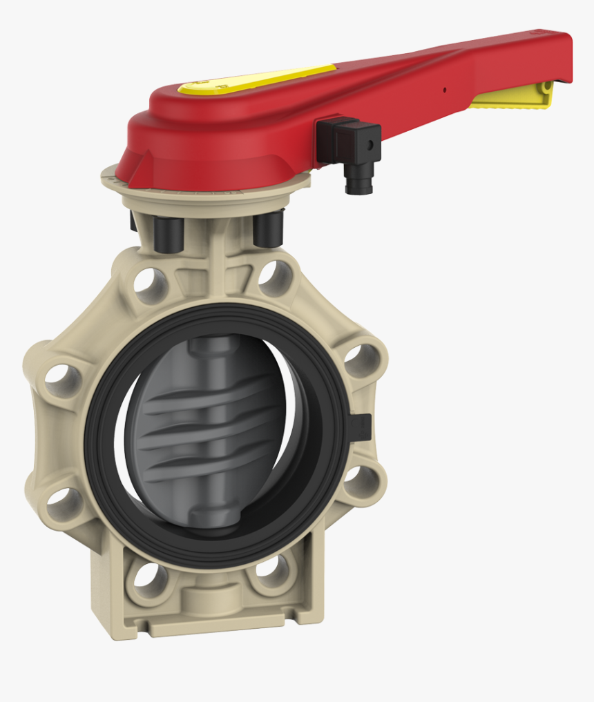 Praher K4 Butterfly Valve Pvcu With Position Feedback, - Praher K4 Butterfly Valve, HD Png Download, Free Download