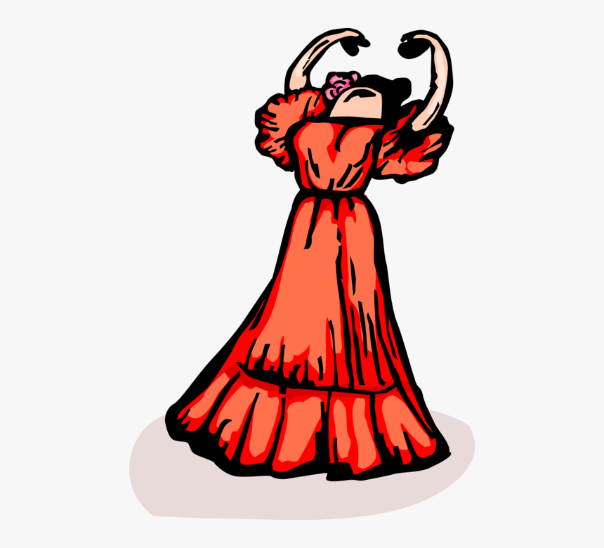 Vector Illustration Of Spanish Flamenco Dancer Dancing, HD Png Download, Free Download