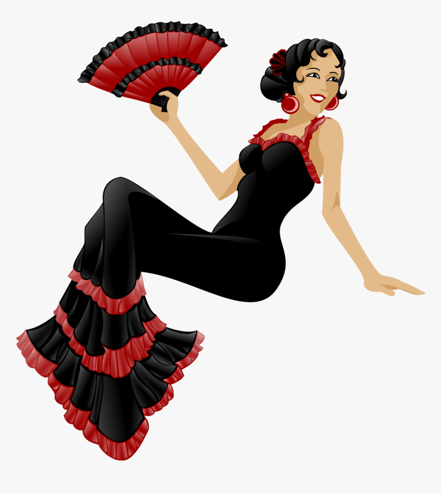 Flamenco Clipart - Spanish Flamenco Dancer Png, Transparent Png, Free Download