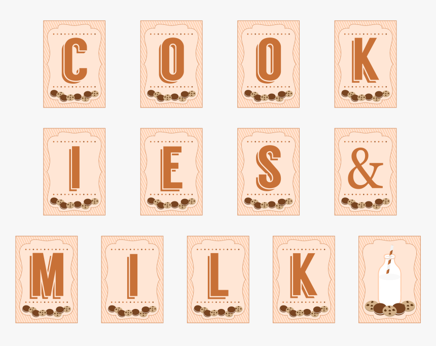 Milk And Cookies Banner, HD Png Download, Free Download