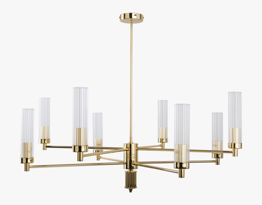 Contemporary Gold Brass Luxury Chandelier Seti 8 Arms - Kutek Mood Seti, HD Png Download, Free Download