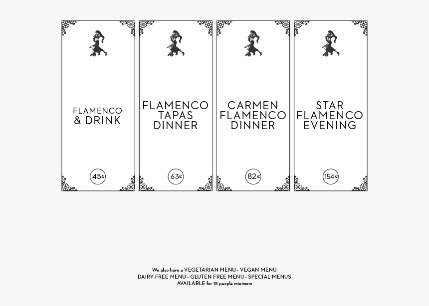 Menu Tablao De Carmen Escritorio Es - Silhouette, HD Png Download, Free Download