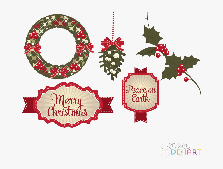 Christmas Elements Png File - Clip Art Christmas Elements, Transparent Png, Free Download