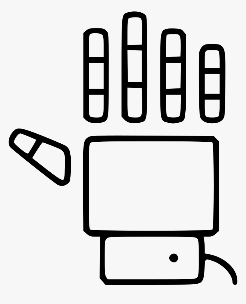 Robot Han Controller Cyber Cable Technology - Hand Robot Icon, HD Png Download, Free Download