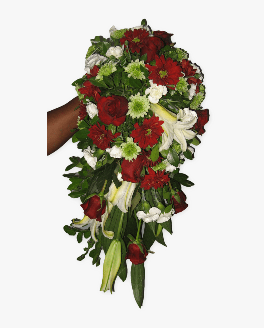 Red And White Wedding Bouquet - Bouquet, HD Png Download, Free Download