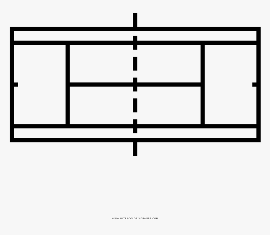 Tennis Court Coloring Page - Icon, HD Png Download, Free Download