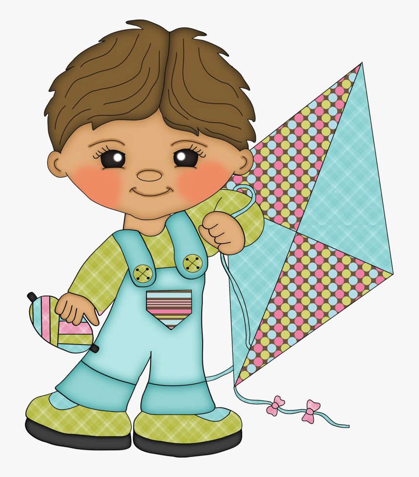 Boy Holding Kite Clipart, HD Png Download, Free Download