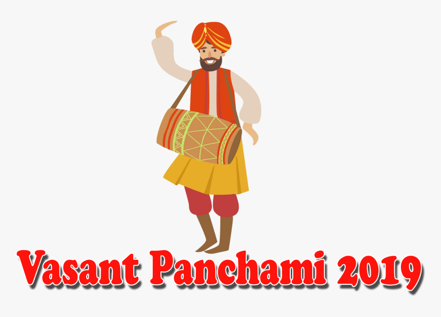 Vasant Panchami 2019 Png Free Background - Illustration, Transparent Png, Free Download