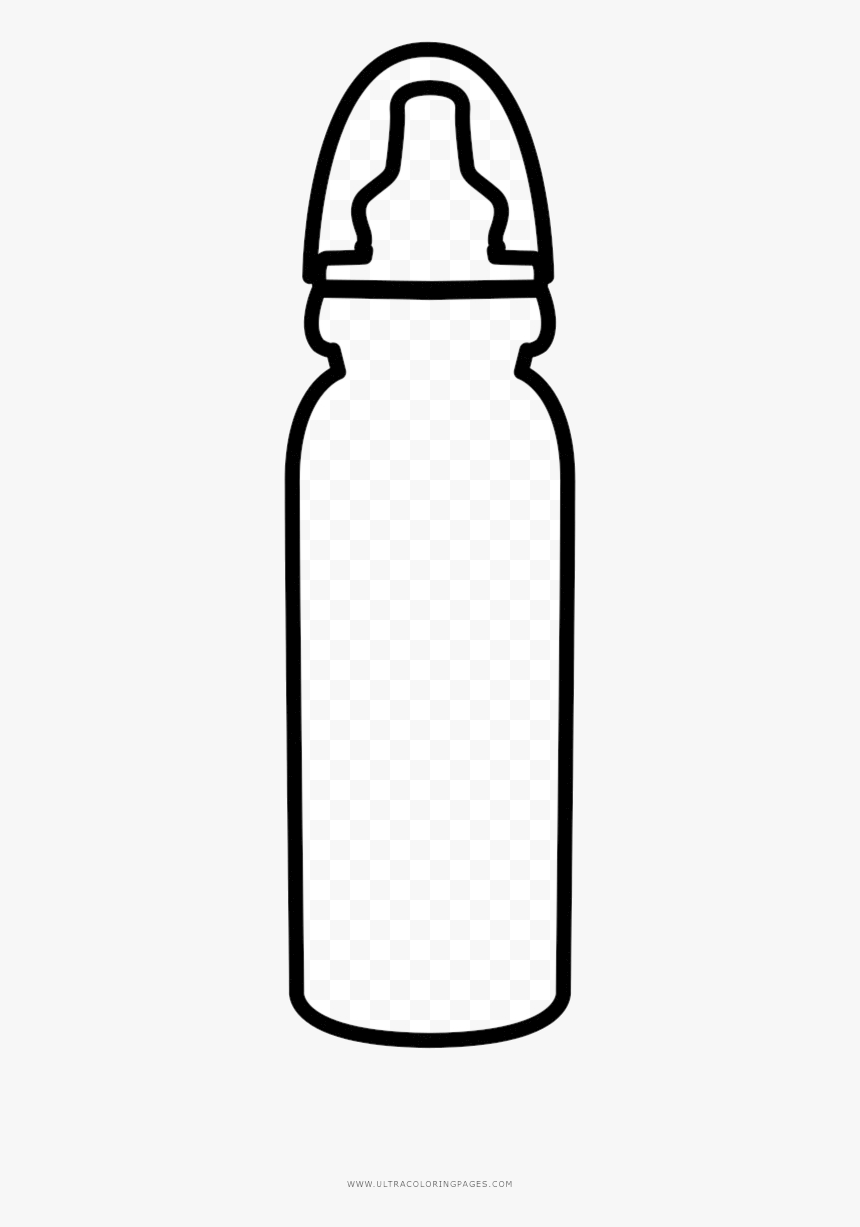 Baby Bottle Coloring Page Water Clipart Transparent - Water Bottle, HD Png Download, Free Download