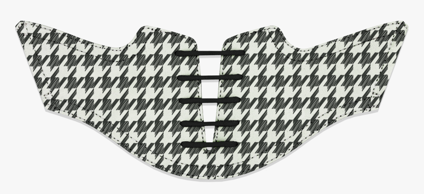 Men"s Black Houndstooth Saddles Flat Saddle View From - Textile, HD Png Download, Free Download
