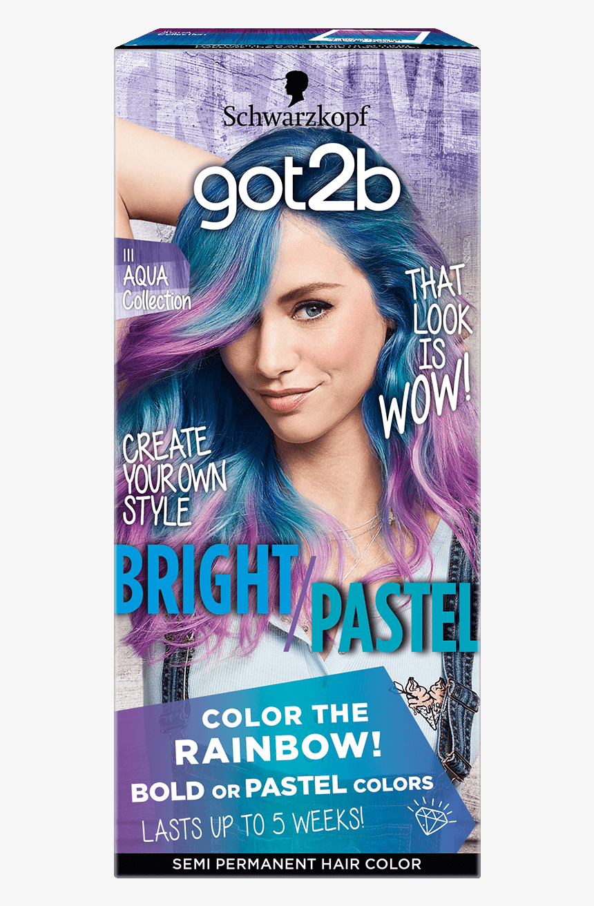 Got2b Color Com Bright Pastel 111 Aqua Collection - Pastel Walmart Hair Dye, HD Png Download, Free Download