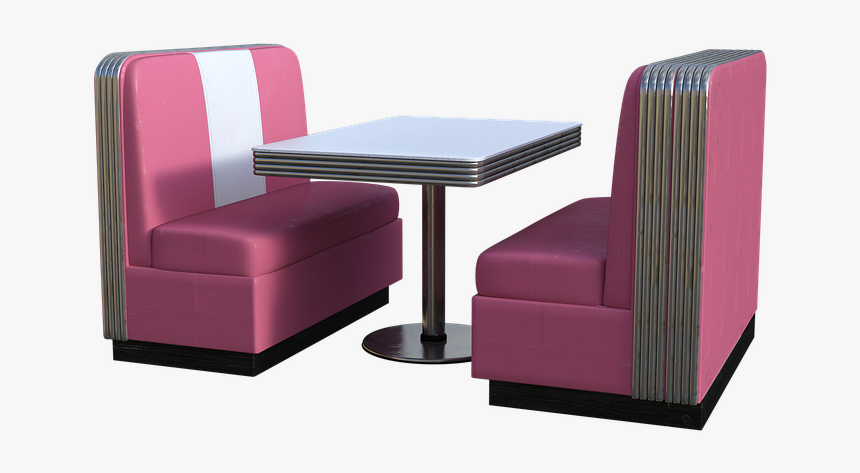 Dining, Booth, Pink, Table, Seats, Texture, Leather - Table, HD Png Download, Free Download