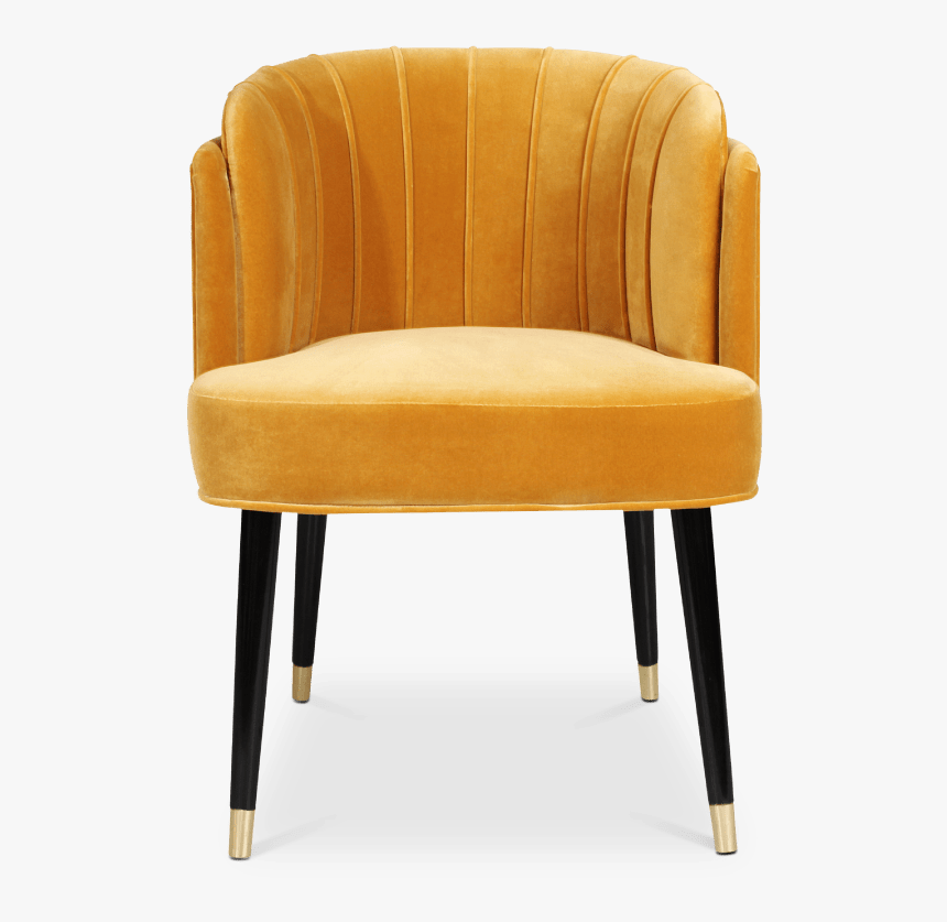 Anita Dining Chair In Yellow Suede - Chair, HD Png Download, Free Download