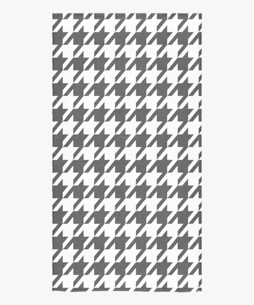 Black And White Houndstooth Classic Pattern Bath Towel, HD Png Download, Free Download