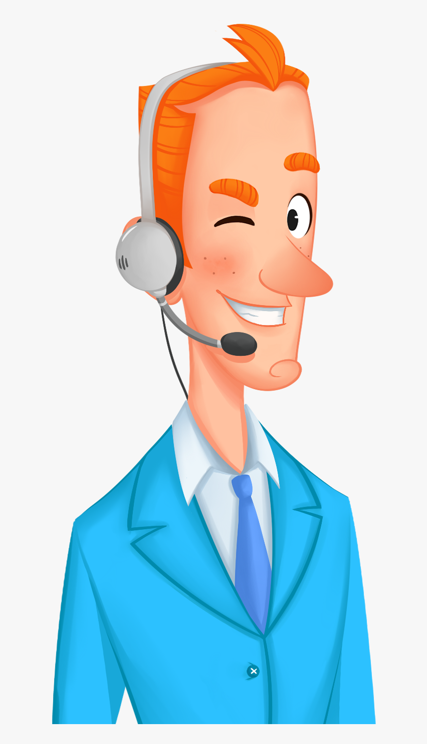 Animated Call Center Agent, HD Png Download, Free Download