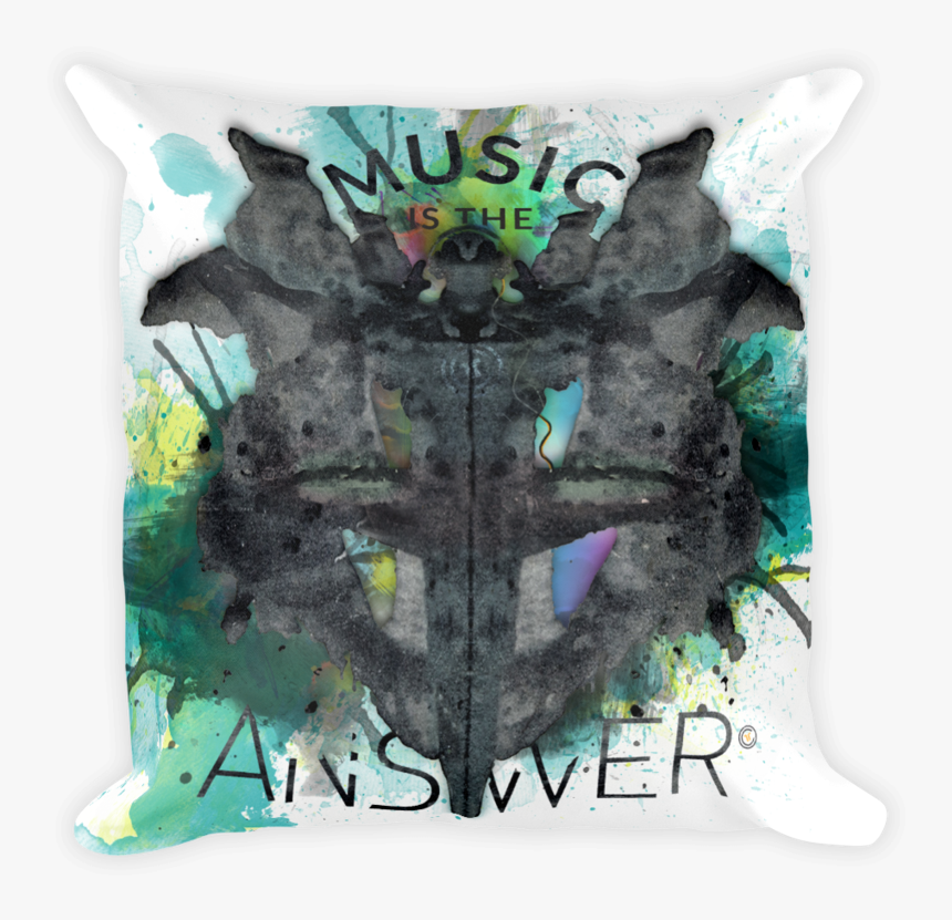 Music Inkblot • Front & Back Print Square Pillow - Cushion, HD Png Download, Free Download