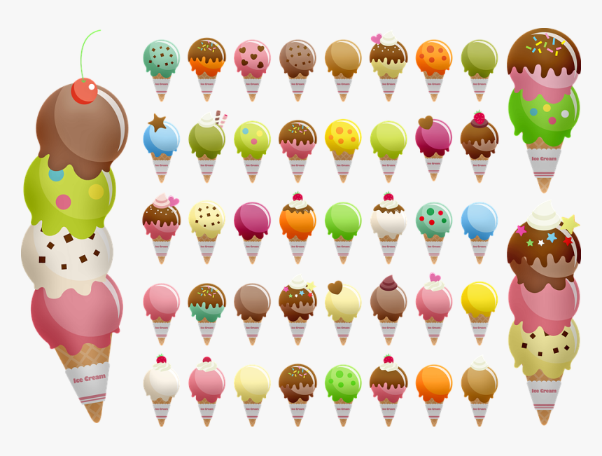 Transparent Helado Png - Cornet De Crème Glacée Dessin, Png Download, Free Download