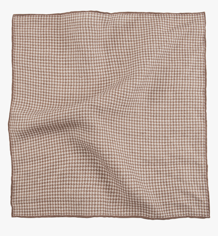 Brown Houndstooth Linen Pocket Square"
 Title="brown - Placemat, HD Png Download, Free Download