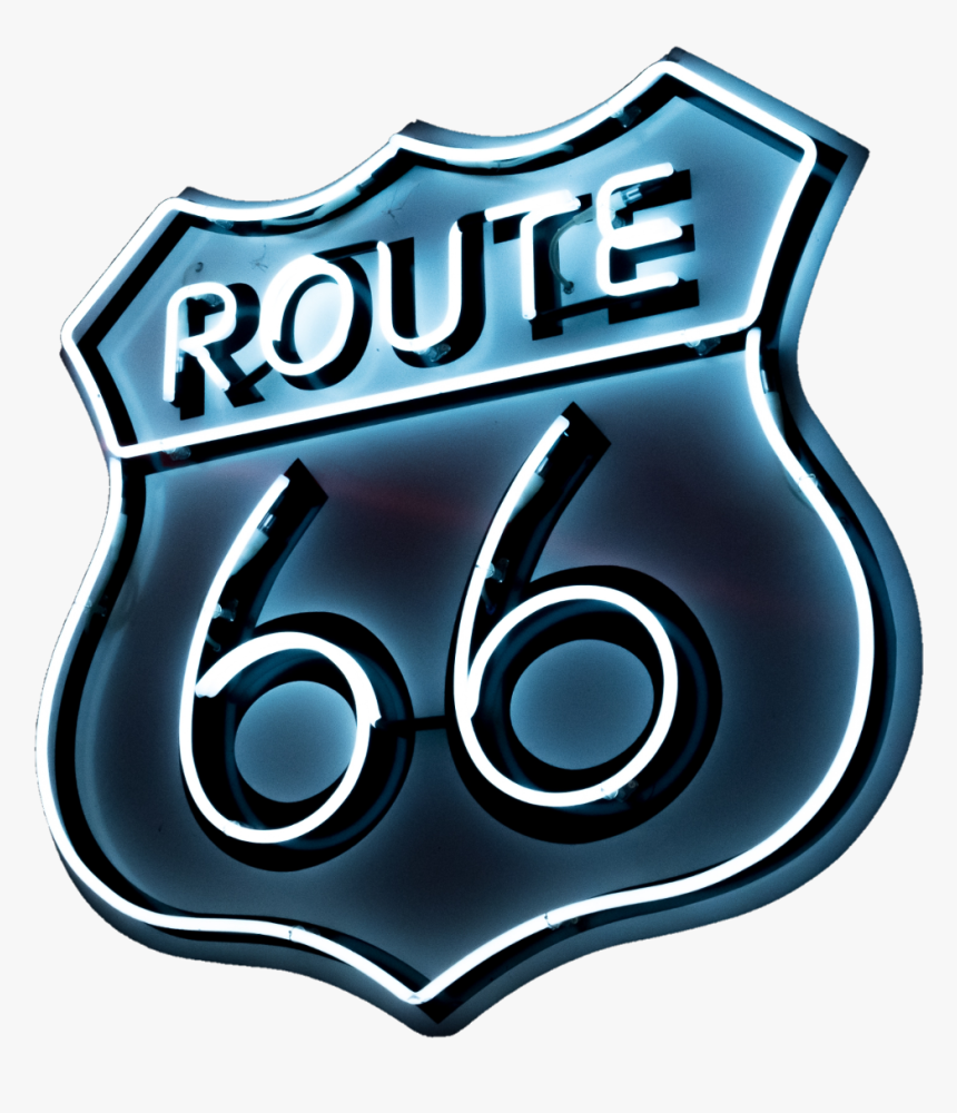#neon #sign #route66 #66 #light #dark - Coffee Bar Neon Sign Route 66, HD Png Download, Free Download
