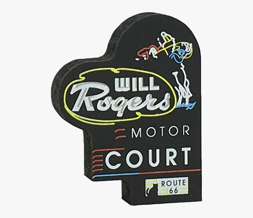 Rt 66-will Rogers Motor Court Neon Sign, Tulsa, Ok - Label, HD Png Download, Free Download