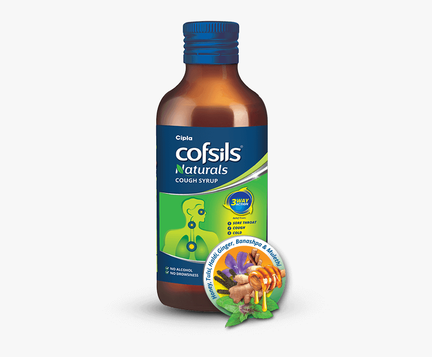 Cough Syrup For Adults - Cofsils Naturals Cough Syrup, HD Png Download, Free Download