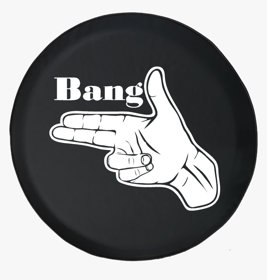 Bang 2nd Amendment Gun Rights Humor Offroad Jeep Rv - Cartoon Gun Finger Glove, HD Png Download, Free Download