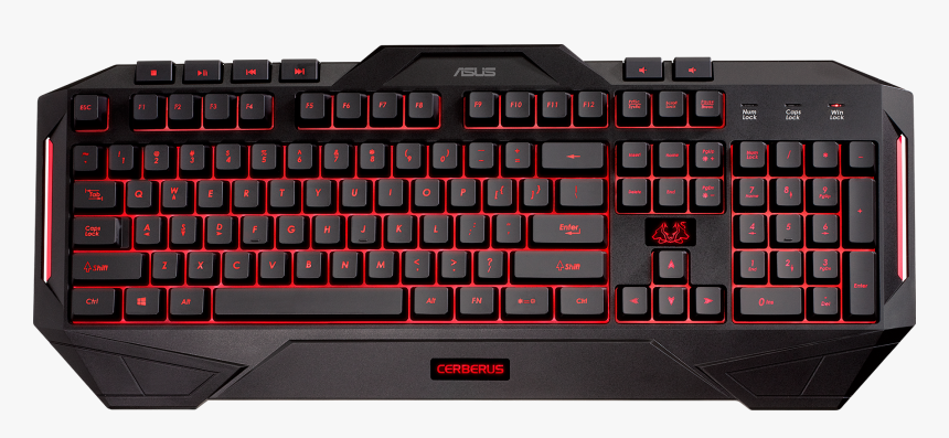 Asus Cerberus Led Backlit Usb Gaming Keyboard, HD Png Download, Free Download