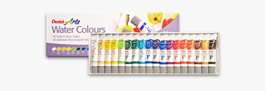 18 Water Colour Paints - Tinta Aquarela Pentel 18 Cores, HD Png Download, Free Download