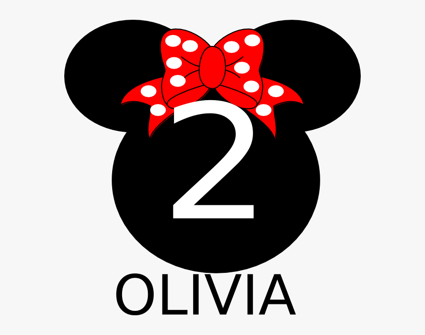 Numero 2 Minnie Png - Minnie Mouse Black Head, Transparent Png, Free Download