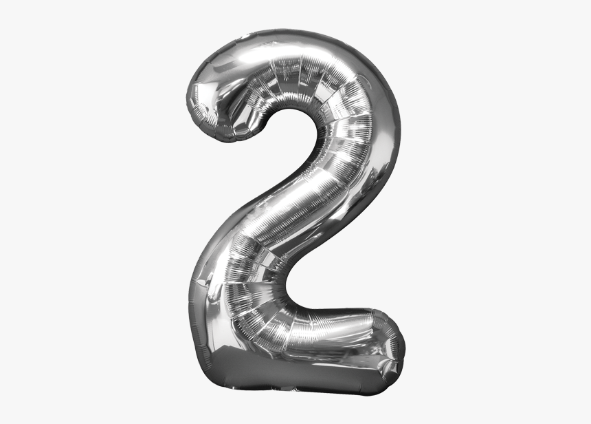 Number 2 Foil Balloon Transparent, HD Png Download - kindpng.